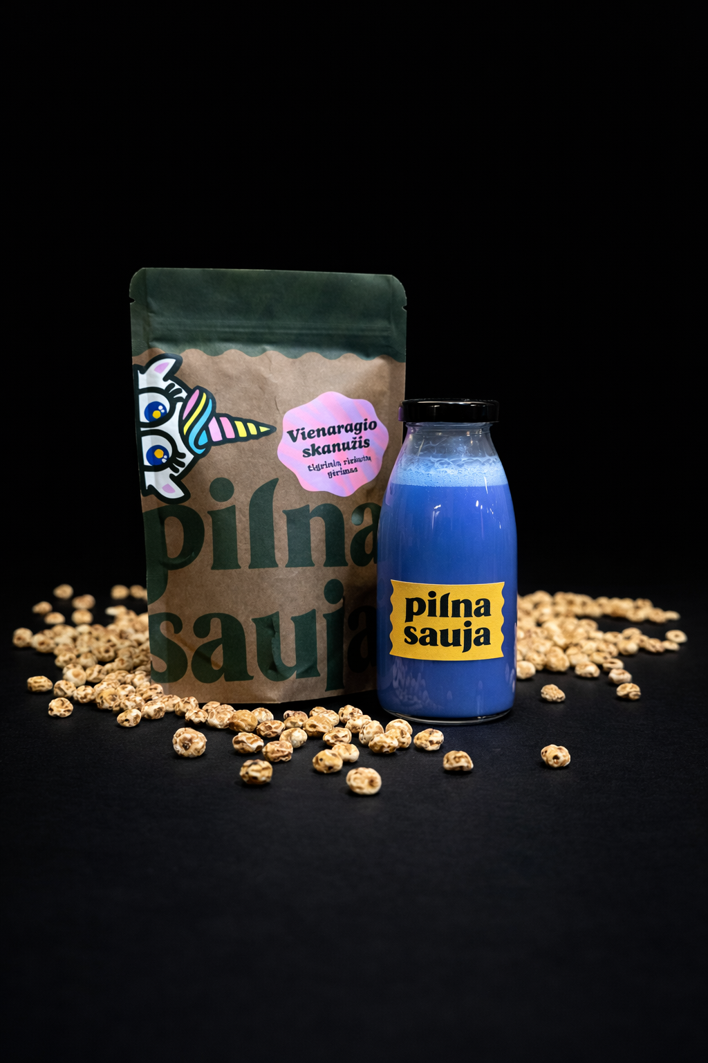 VIENARAGIO SKANUŽIS - Tigrinių riešutų gėrimas su bananais ir spirulina