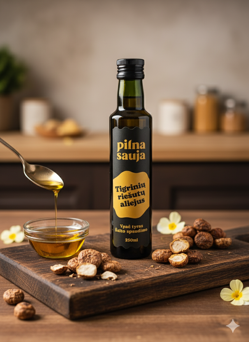 Tigrinių riešutų aliejus iš Valensijos