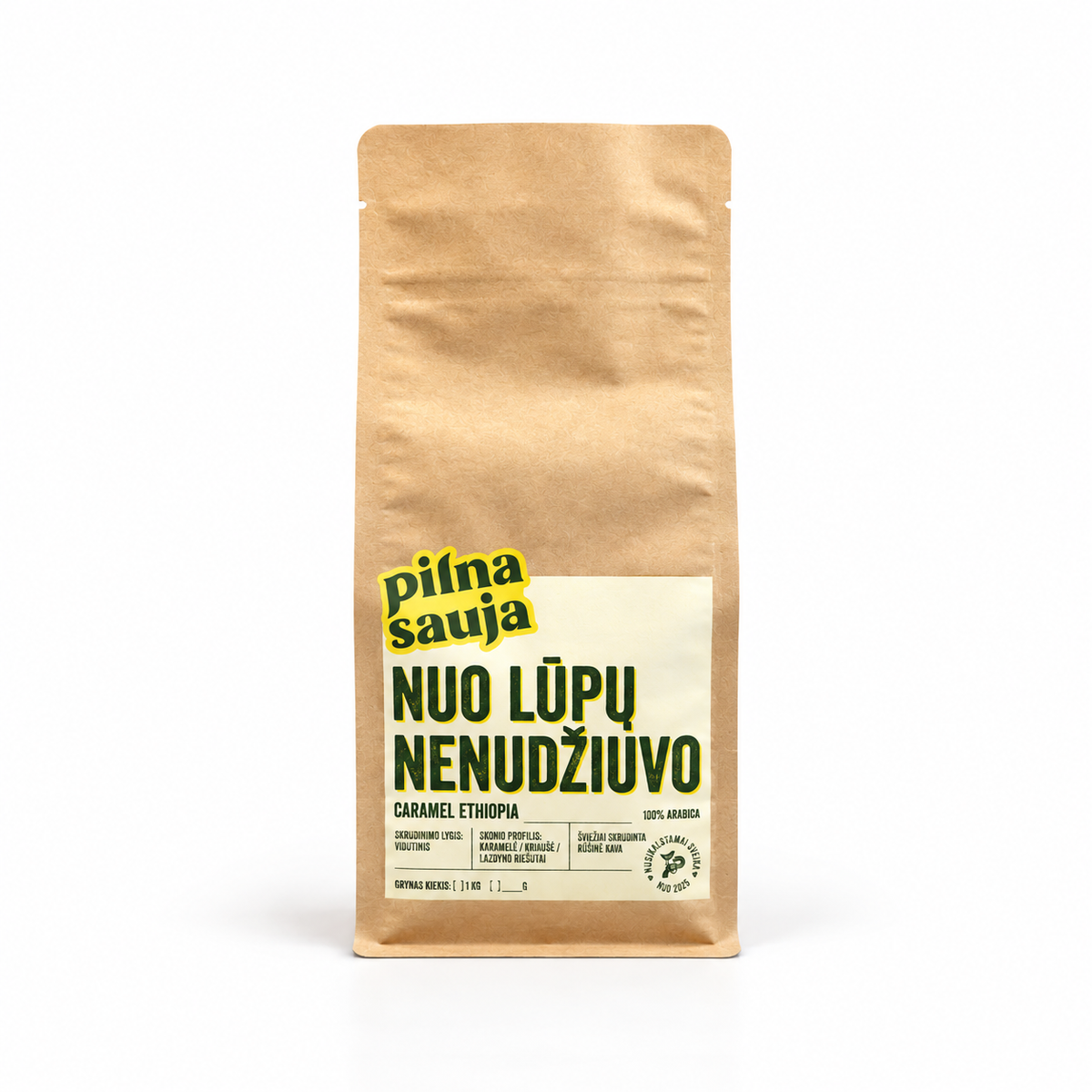 NUO LŪPŲ NENUDŽIUVO - Kavos pupelės Caramel Ethiopia