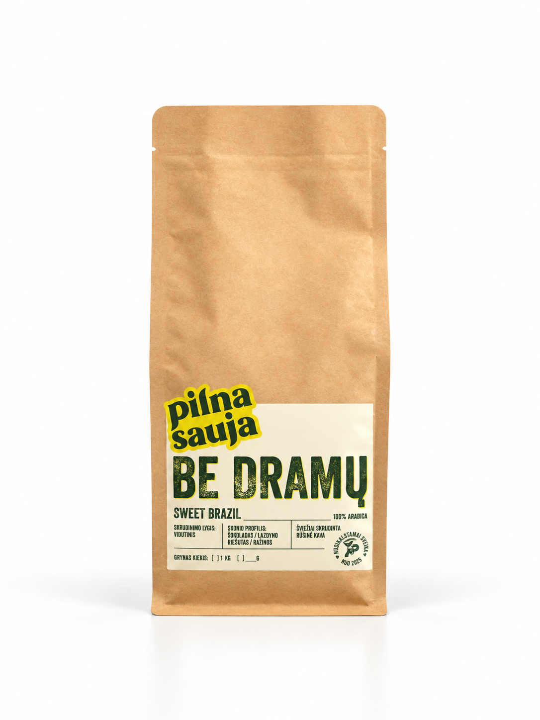 BE DRAMŲ - Kavos pupelės Sweet Brazil